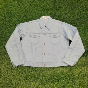Vintage 80s Montgomery-Ward Jacket Large 22x23 Light Blue